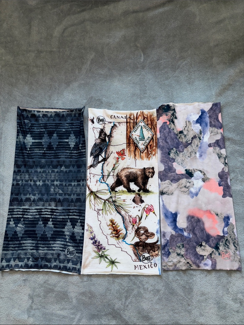 Buff bundle Multifunctional Neck Gaiter Set - PCT Nature & Geo Prints